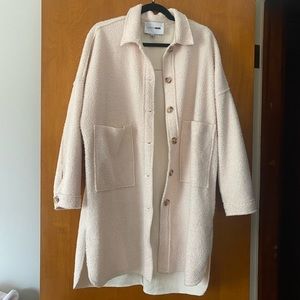 Fashion Nova Oversized Cream Jacket